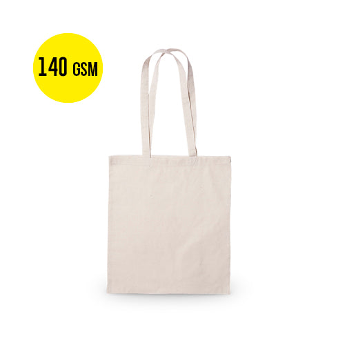 Bag in resistant 100% cotton material of 140g/m2 with natural color finish