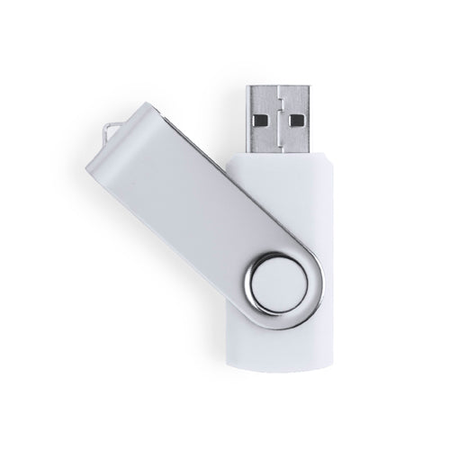 32GB USB flash drive, with twist mechanism, smooth finish body and metal clip