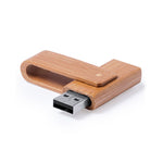 16GB nature USB flash drive, with twist mechanism and bamboo wood finish