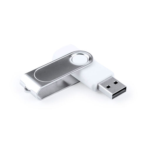 16GB USB flash drive, with hooded and in a stylish white color finish