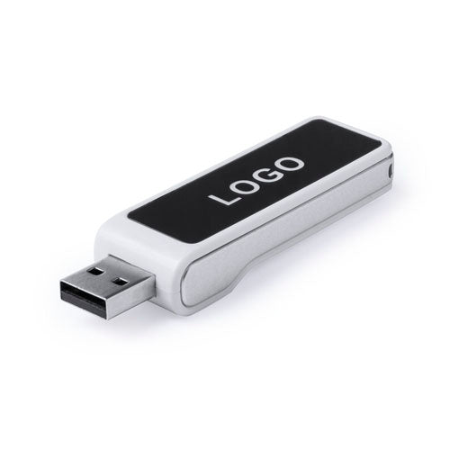 16GB USB flash drive with innovative retractable design, with inside LED light to illuminate the logo