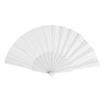 Fan with plastic ribs and polyester fabric