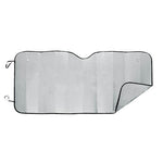 Sunshade in aluminum with bubble on both sides in silver metallic finish with black piping