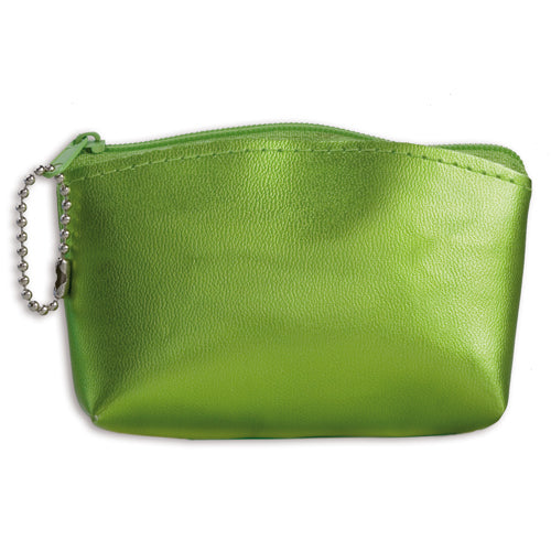 Coin purse of cheerful design with soft body in shiny PVC in varied bright tones