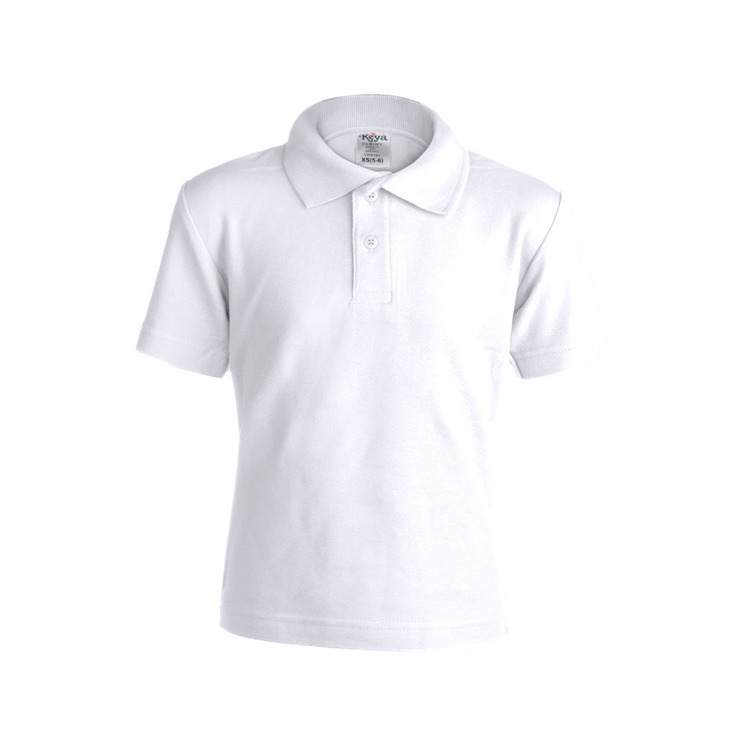 YPS180 Kids White Polo Shirt "keya"